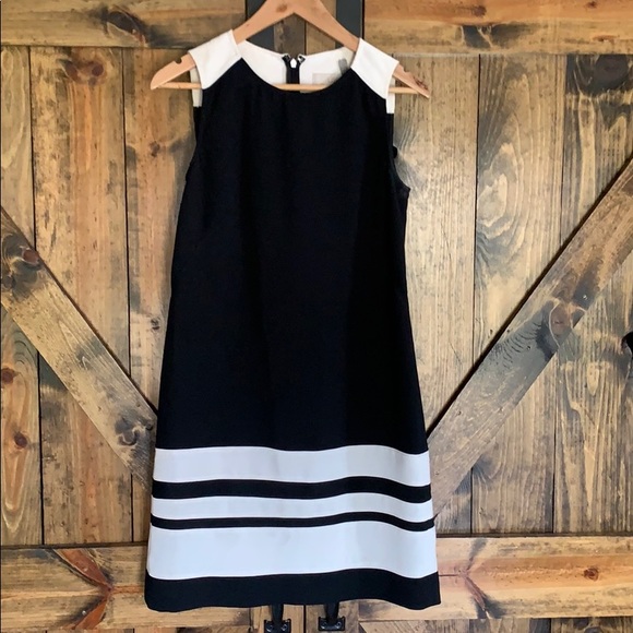 LOFT Dresses & Skirts - Ann Taylor the loft black and white striped dress!